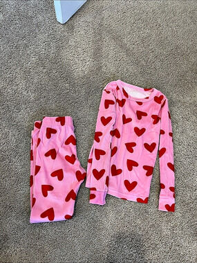 Pink heart pajamas